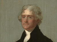 painted portrait of Thomas Jefferson