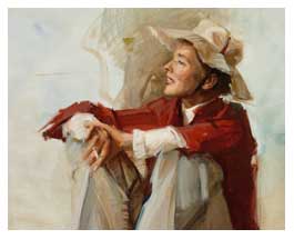 Painting of Katharine Hepburn