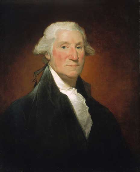 Painted portrait of Gilbert Stuart