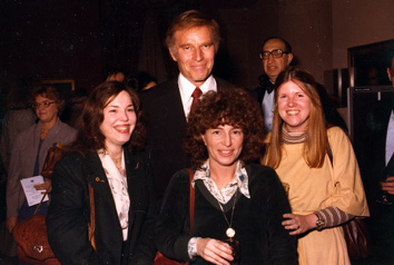 Charlton Heston with Smithsonian staff members