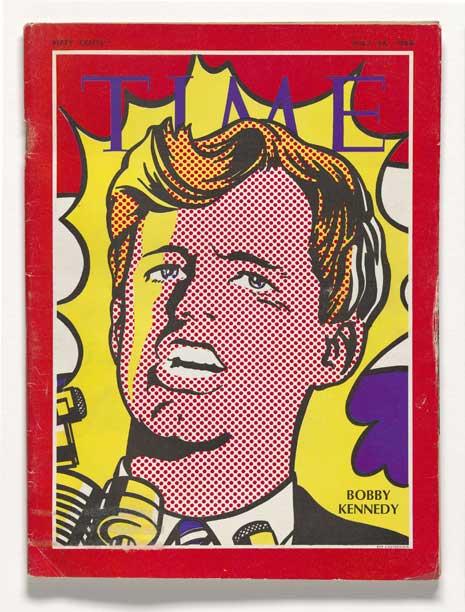Lithograph of Robert F. Kennedy on Time magazine