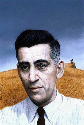 Painted portrait of J.D. Salinger