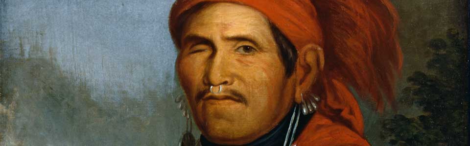 Portrait of Tenskwatawa (The Prophet) 1768–1837 / Henry Inman (1801–1846), after Charles Bird King  / Oil on canvas, c. 1830–33 / National Portrait Gallery, Smithsonian Institution