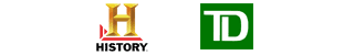 HISTORY and TD Bank logos