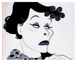 Drawing of Katharine Hepburn in "Little Women"