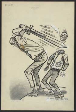Political cartoon by Herb Block
