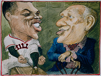 Willie Mays and Leo Durocher