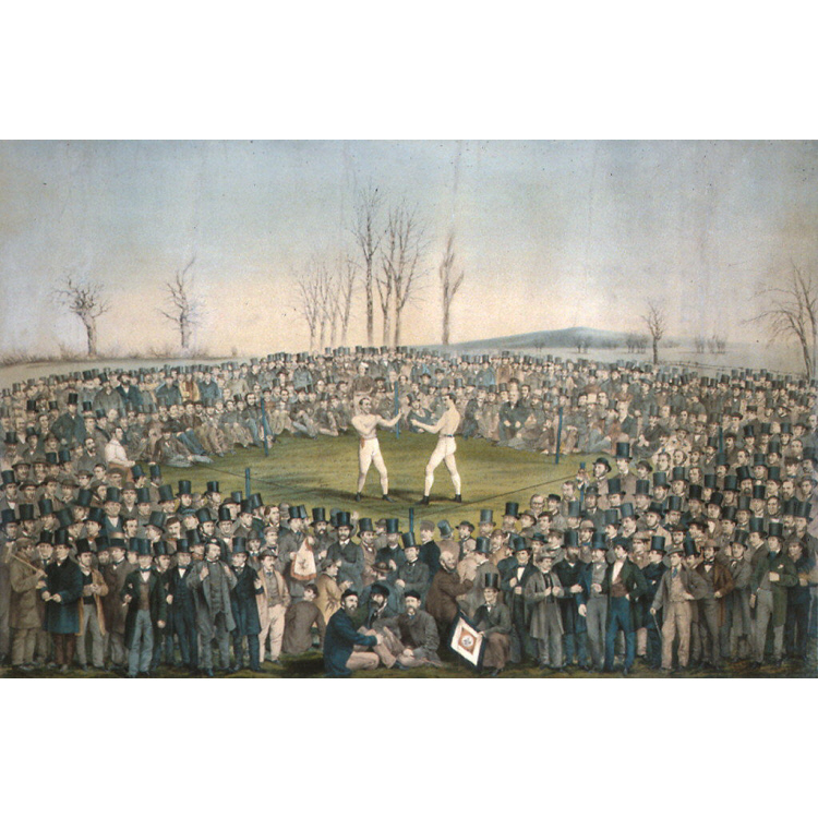 The International Contest Between Heenan and Sayers at Farnborough, on the 17th of April 1860