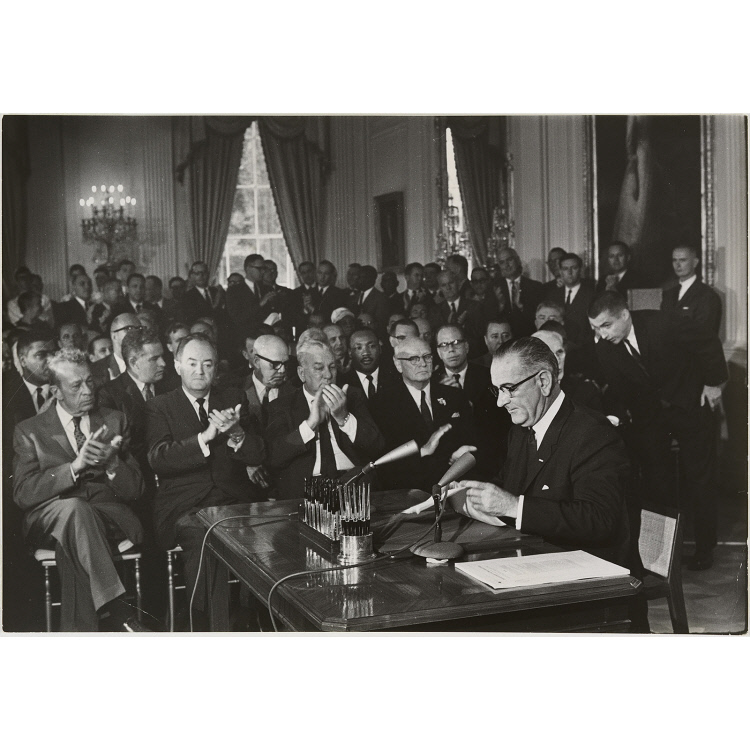 LBJ - President Signs Civil Rights Bill