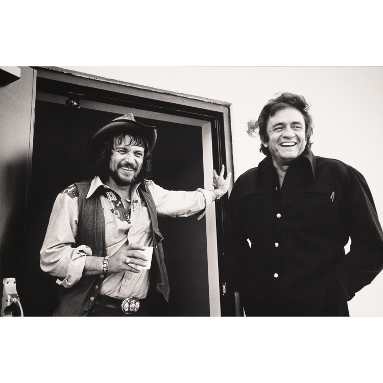 Johnny Cash and Waylon Jennings