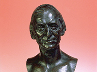 bronze bust of an older man