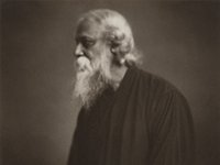 full length portrait of a man with white hair