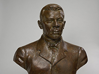 bust length bronze portrait of a Black man