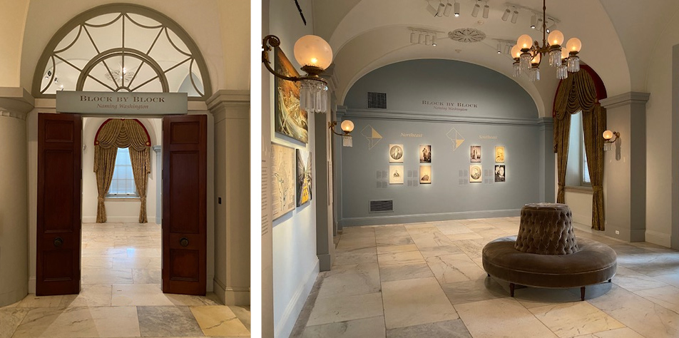 two views of an exhibition