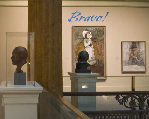 Ethel Merman portrait in "Bravo!" exhibition
