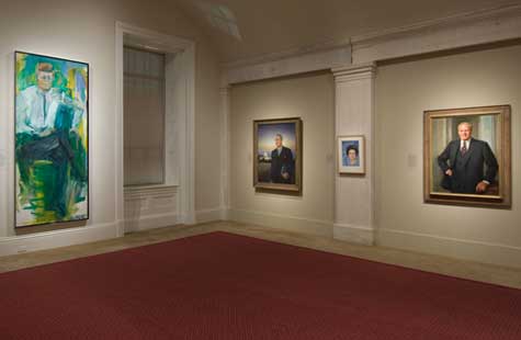 Lyndon Jonson portrait in "Amerca's Presidents" exhibition