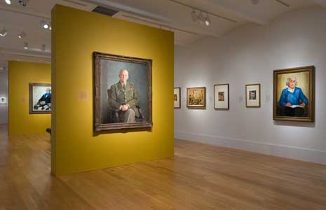 George Marshall portrait in display in the museum galleries
