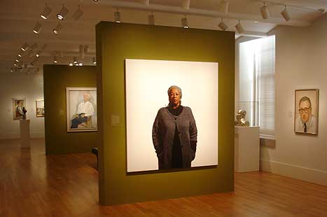 Toni Morrison portrait on display in the museum's galleries