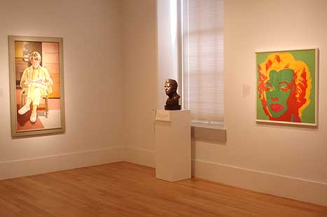 View of Marilyn Monroe portrait in the museum galleries