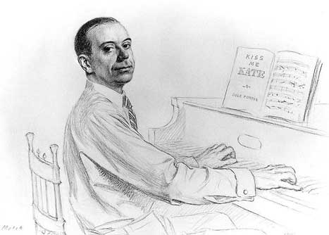 Blog_cole_porter Drawing of Cole Porter at a piano