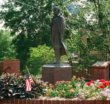 Full body sculpture of Andrew Johnson