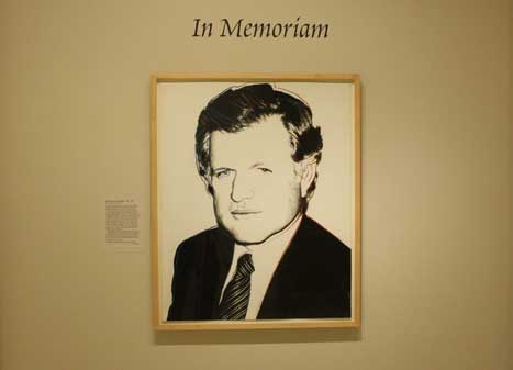Blog_kennedy_warhol2 Portrait of Edward Kennedy on the museum walls