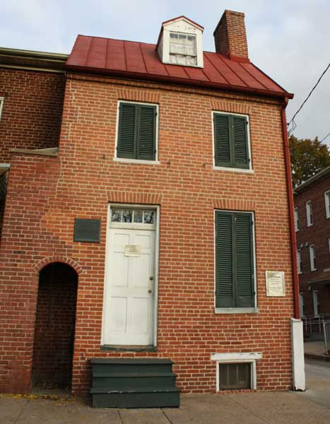 Two story brick row house