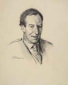 Blog_hoving Charcoal drawing of Thomas Hoving