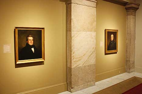 Portrait of Millard Filmore in the museum galleries