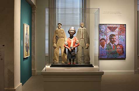 Rosa parks portrait in the museum's galleries