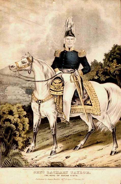 Blog_zachary_taylor Zachary Taylor in uniform and on horse