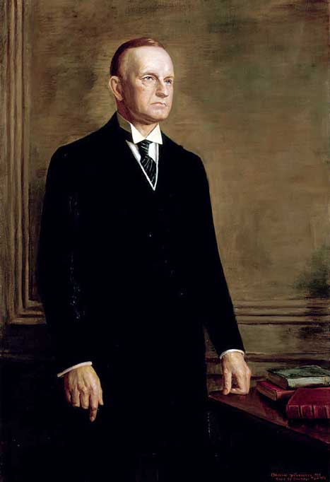 Blog_calvin_coolidge Painted portrait of Calvin Coolidge