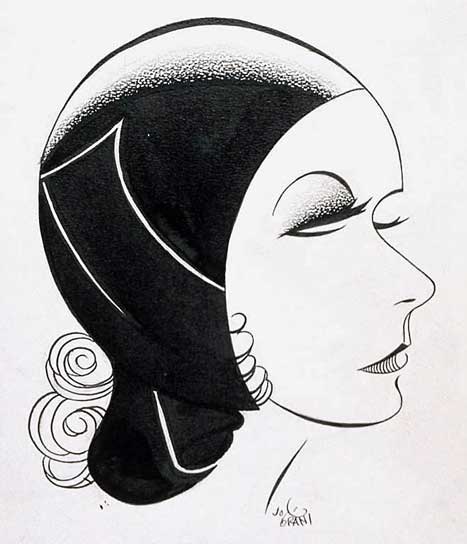 Drawing of Greta Garbo