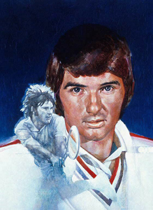 Painted portrait of Jimmy Connors