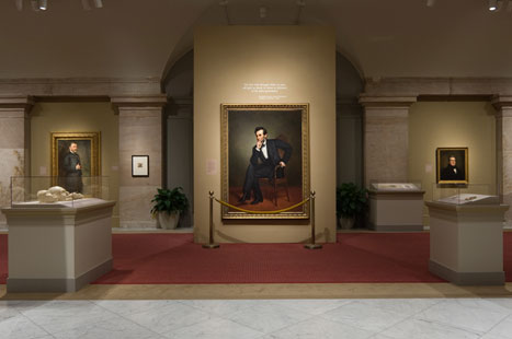 Lincoln portrait in exhibition gallery