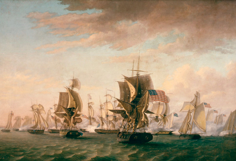 Blog_1812_perry Painting of war ships on Lake Erie