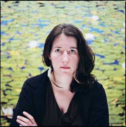  Keliy Anderson-Staley in front of lily pond