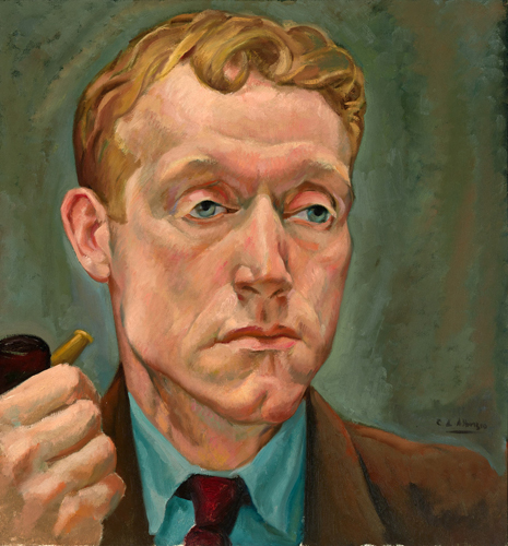 Painted portrait of Robert Penn Warren