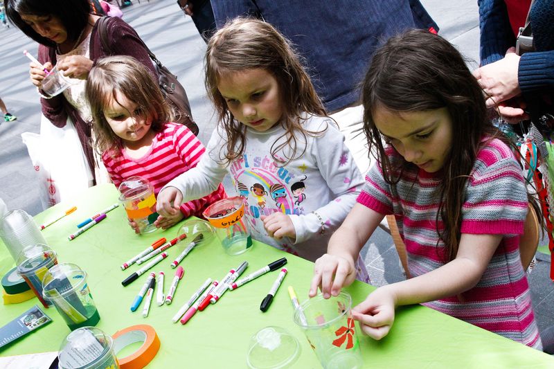 Kids going activities at family day