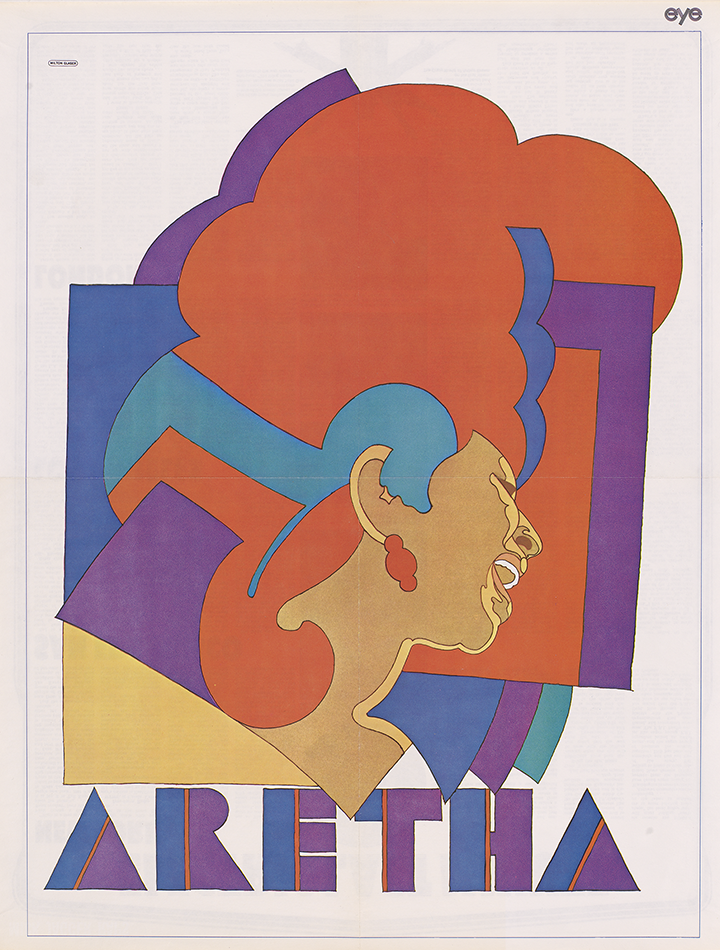 Credit_Aretha Franklin by Milton Glaser, color photolithographic poster, 1968. National Portrait Gallery, Smithsonian Institution ©Milton Glaser