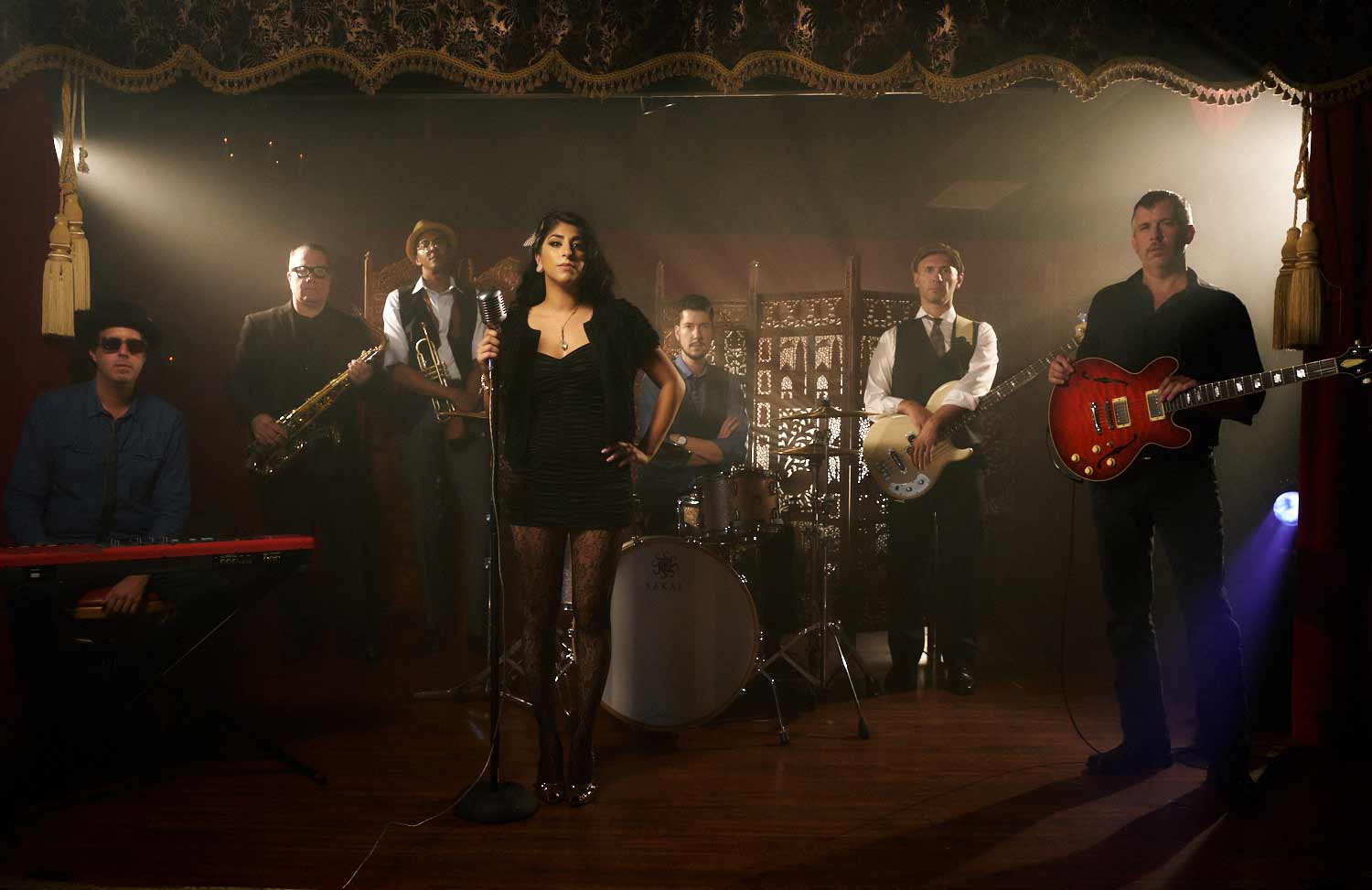 image of a band with Ruby Velle as the front singer