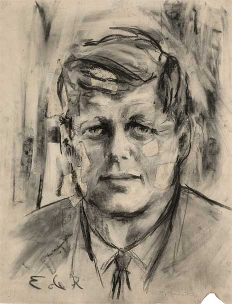 11 Drawing Sketches drawings in art work of john f kennedy for Drawing Ideas