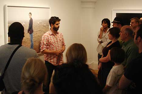 Alec Soth, giving his talk at the Portrait Gallery