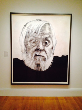 The portrait on display in the exhibition