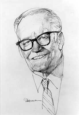 Blog_goldwater Portrait of Barry Goldwater, pencil drawing
