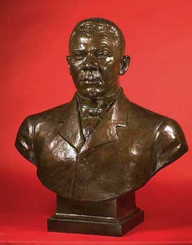 Bronze bust of Booker T. Washington