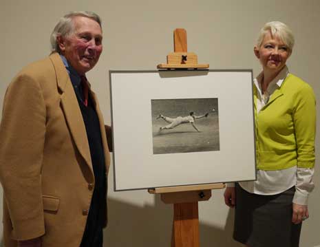 Blog_brooks_robinson_and_kim_sajet Brooks Robinson and Portrait Gallery director Kim Sajet pose next to his portrait