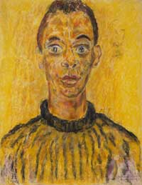 Painted portrait of James Baldwin