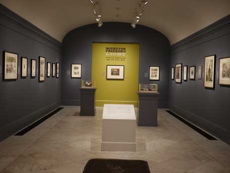 View of the exhibition "Bound for Freedoms Light"