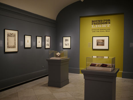 View of the exhibition "Bound for Freedoms Light"